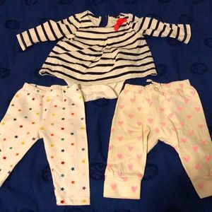 EUC set of pants and onesie